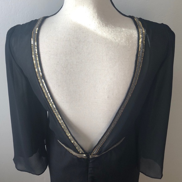 BCBGeneration Sequin open back chiffon dress - Picture 9 of 11